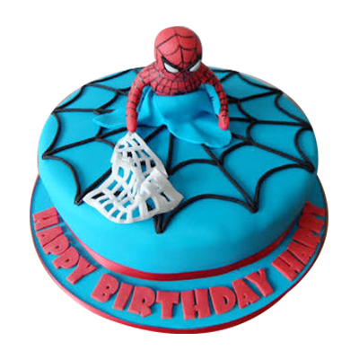 "Spiderman Fondant Cake -2 Kgs - Click here to View more details about this Product
